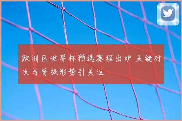 欧洲区世界杯预选赛程出炉 关键对决与晋级形势引关注